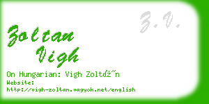 zoltan vigh business card